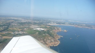 Côte sud et plage de Jersey