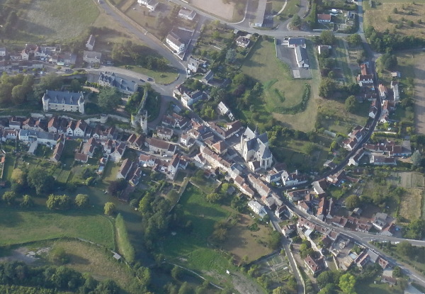 Une photo satellite prise de l'avion